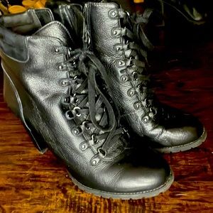 Antonio Melani, Black Heel Boots, Size 6.5 US